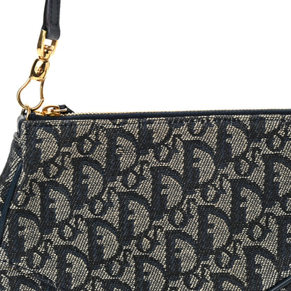 Christian Dior Monogram Mini Saddle Pochette Navy 8 of 10