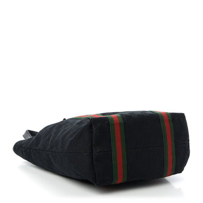 Gucci Monogram Web Jolicoeur Vertical Shopping Tote Black 4 of 11