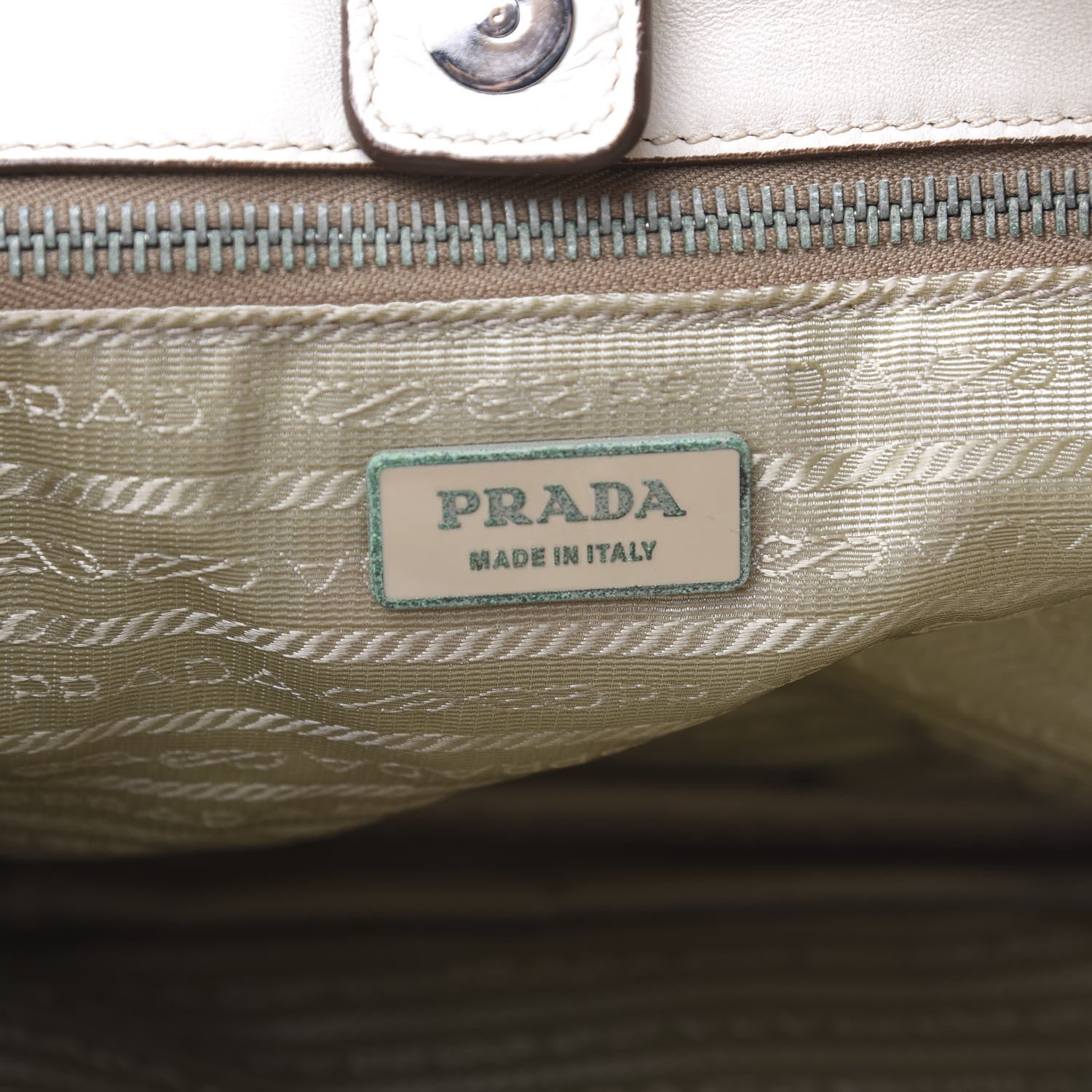 Prada Nappa Woven Fringe Tote Cera 8 of 16