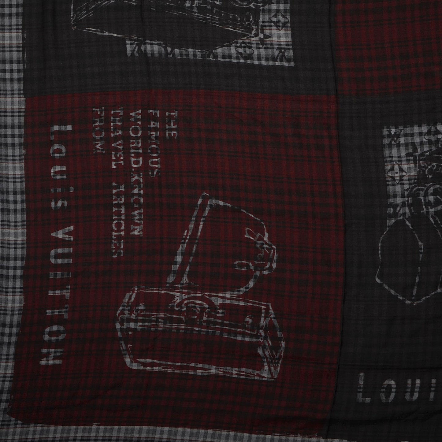 Mens Fleece Wool Silk Trunks Shawl Gris Rouge