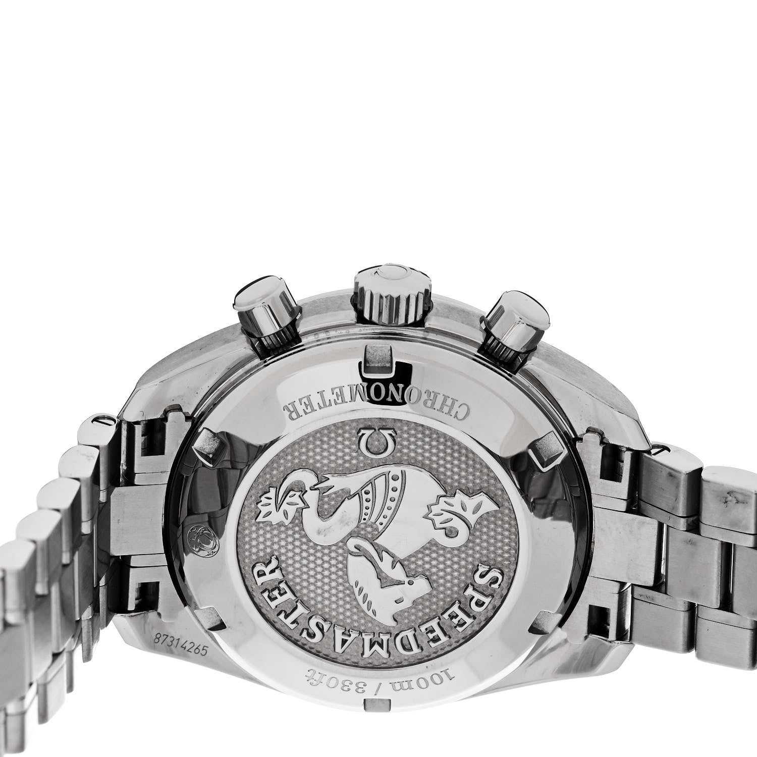 Omega Stainless Steel Diamond Bezel Mother of Pearl 38mm Speedmaster Chronograph Automatic Watch 324.15.38.40.05.001 4 of 5