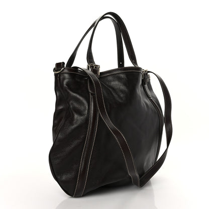 Gucci Calfskin Medium Britt Tote Dark Brown 2 of 8