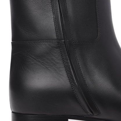 Gucci Calfskin Tiger Head Tall Boots 37 Black 10 of 11