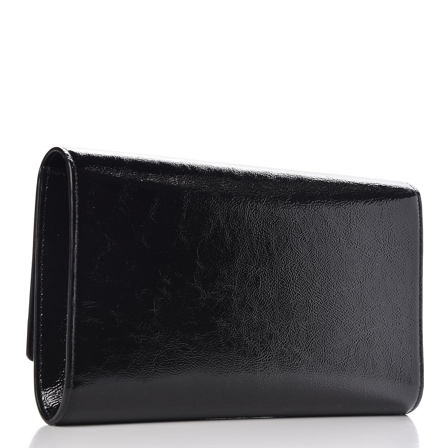 Textured Patent Monogram Large Belle De Jour Clutch Black