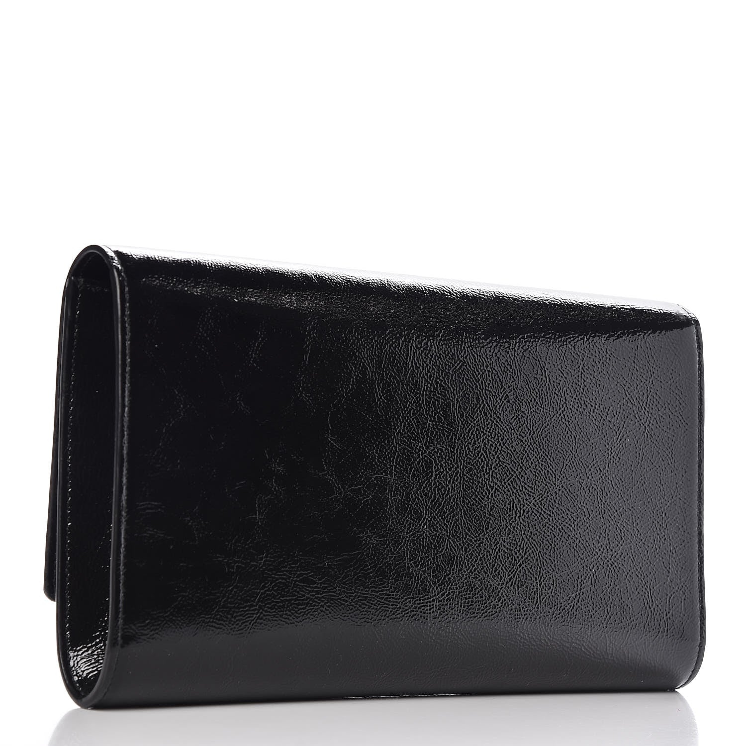 Saint Laurent Textured Patent Monogram Large Belle De Jour Clutch Black 3 of 6