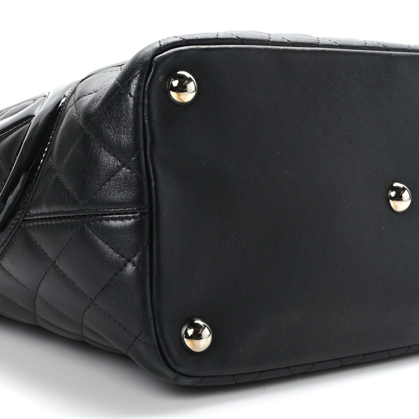 Calfskin Quilted Large Cambon Tote Black