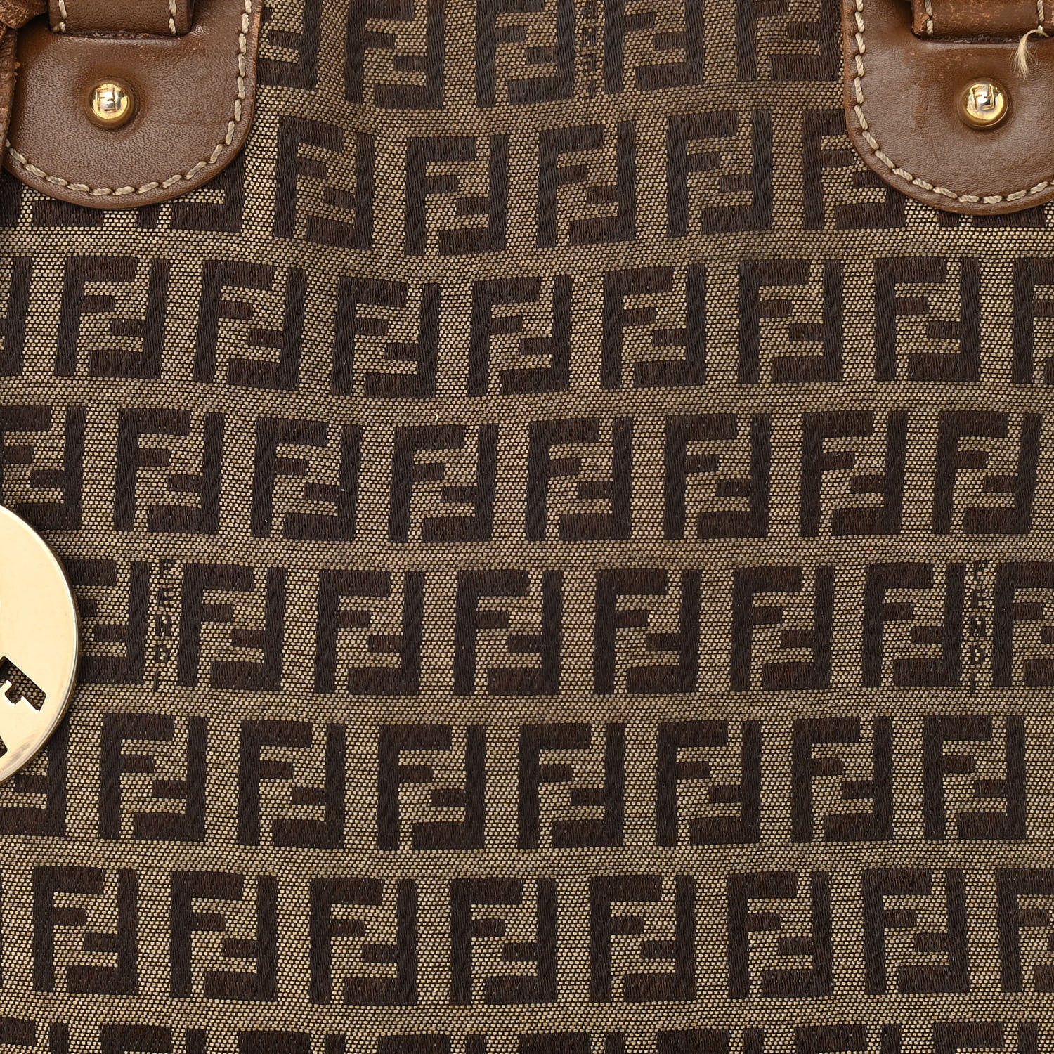 Fendi Zucchino Cuoio Chef Tote Mogano Panna Fango 11 of 13