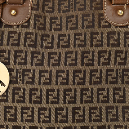 Fendi Zucchino Cuoio Chef Tote Mogano Panna Fango 11 of 13