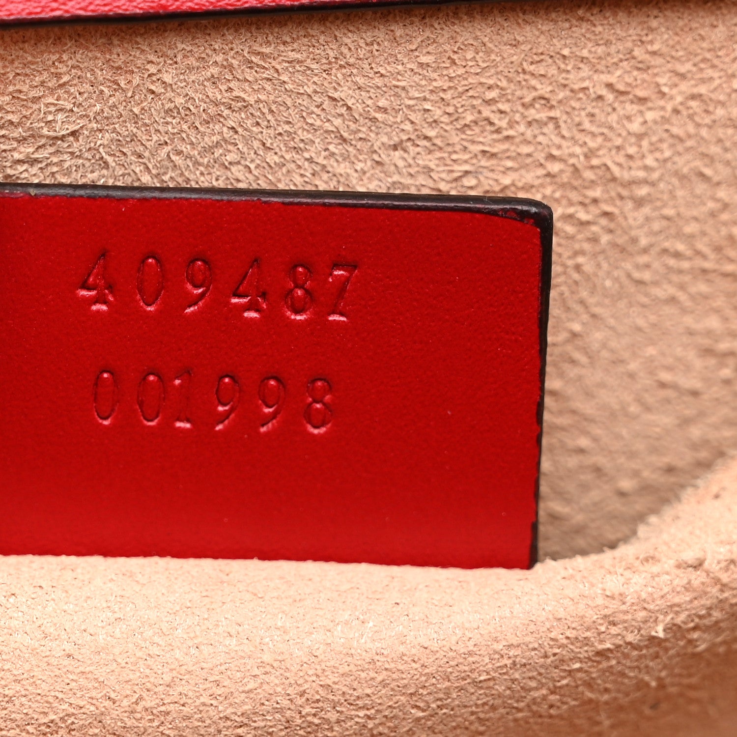 Gucci Guccissima Small Padlock Shoulder Bag Hibiscus Red 7 of 12