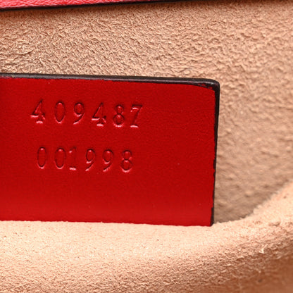 Gucci Guccissima Small Padlock Shoulder Bag Hibiscus Red 7 of 12