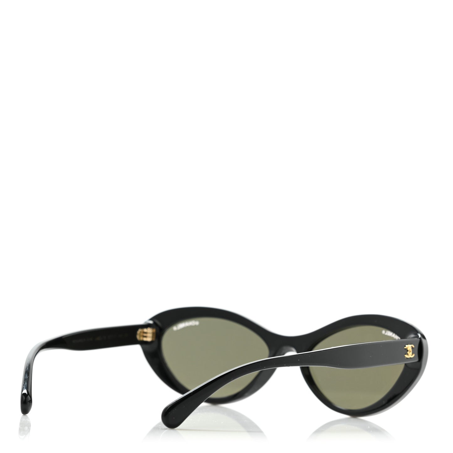 Acetate Oval Sunglasses Black