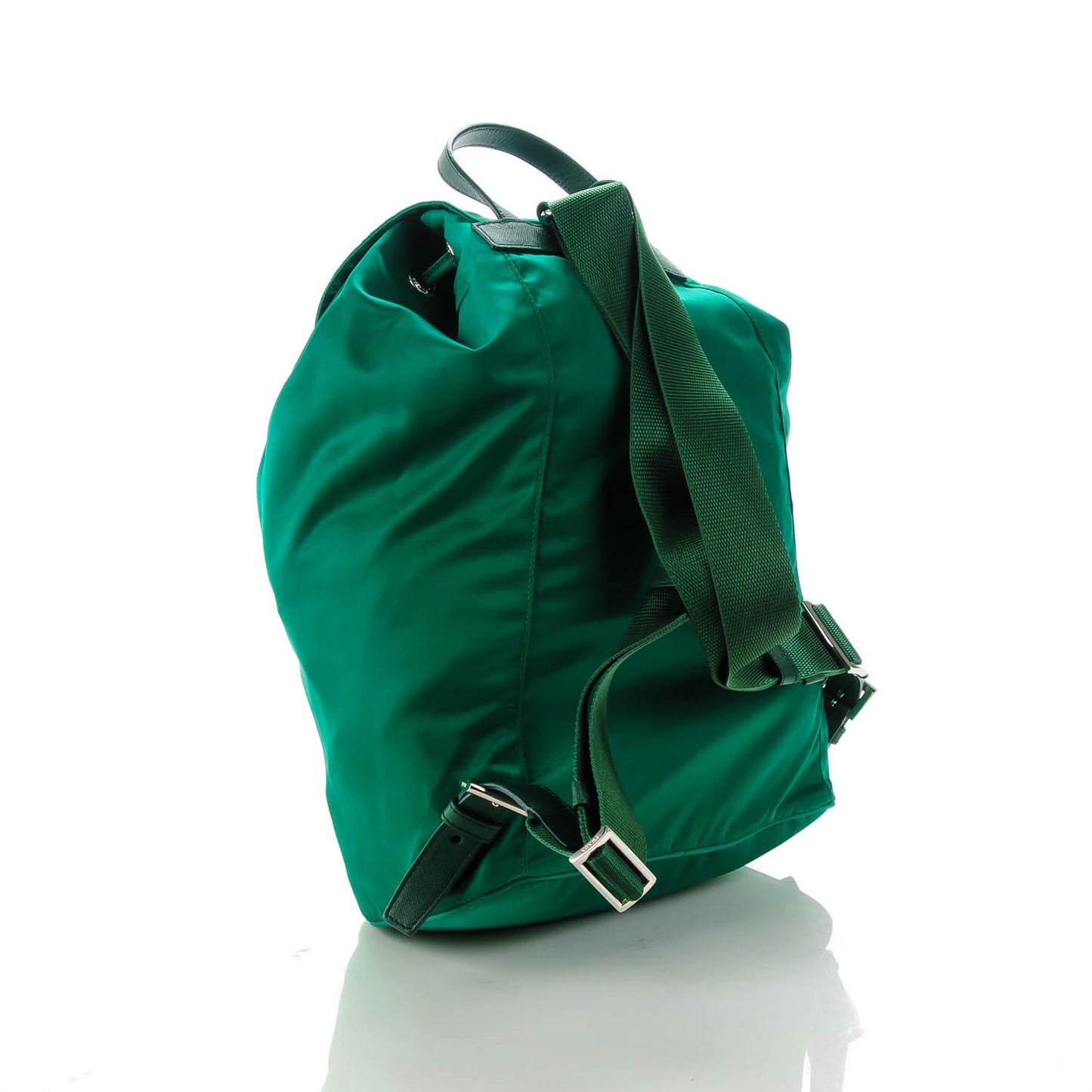 Nylon Vela Saffiano Cinch Backpack Oleandro