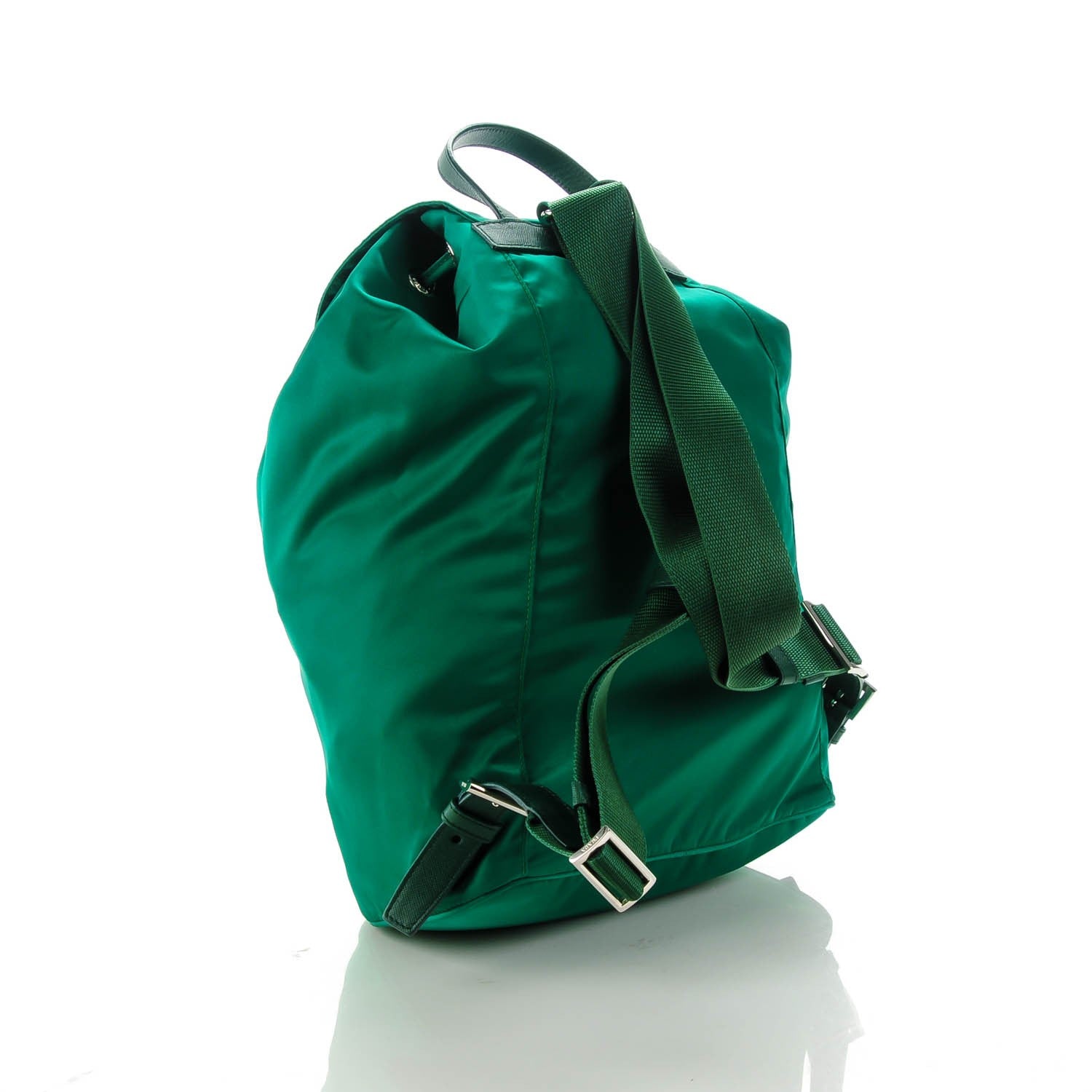 Prada Nylon Vela Saffiano Cinch Backpack Oleandro 3 of 8