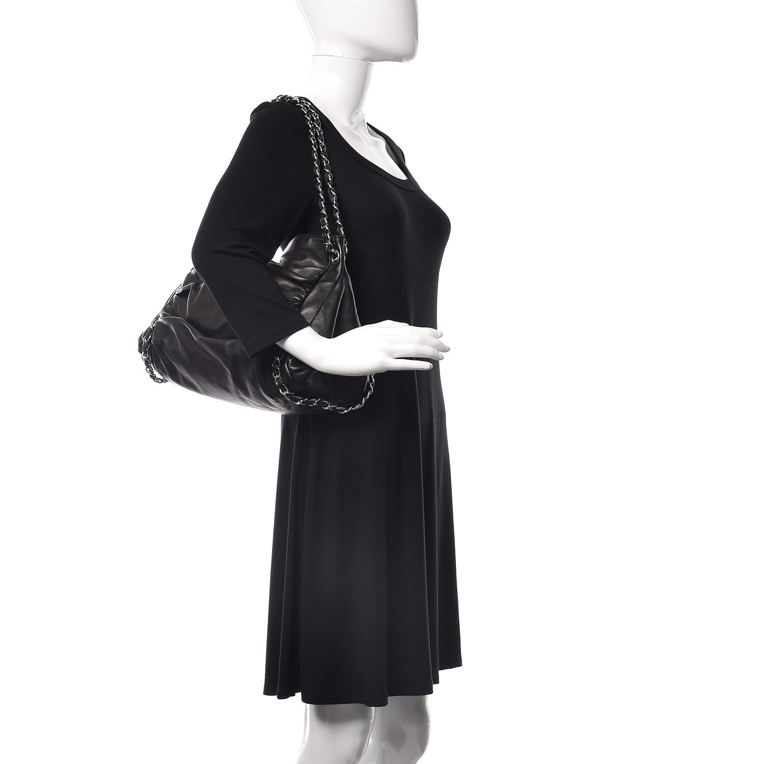 Chanel Lambskin Large Sharpei Shoulder Bag Black 2 of 9