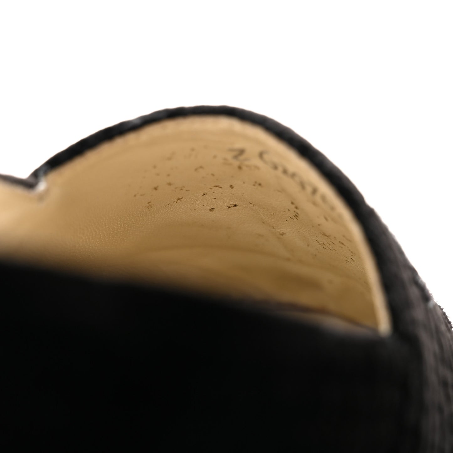 Velvet Grosgrain Quilted CC Espadrilles 35 Black