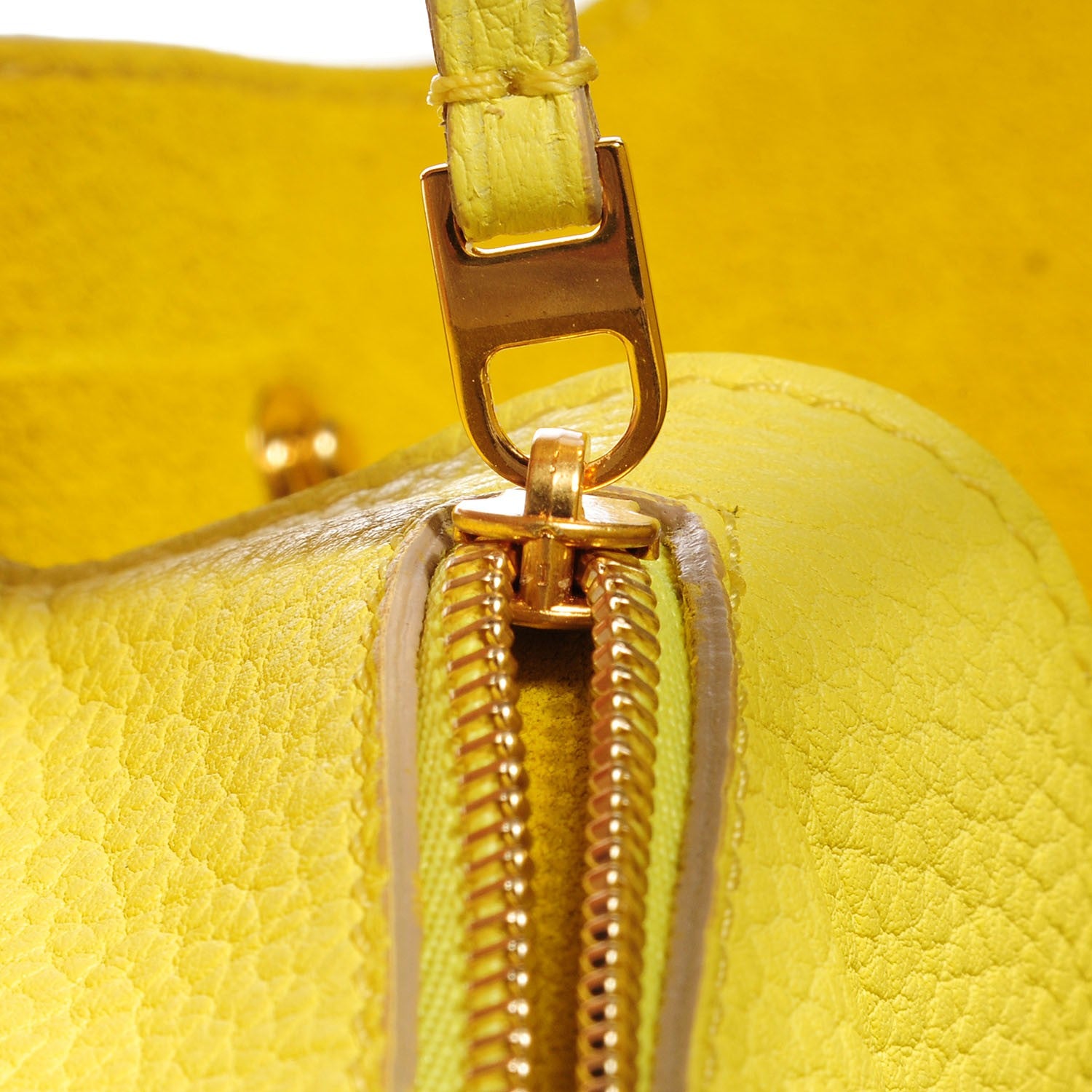 Celine Crisped Calfskin Mini Tie Knot Tote Fluorescent Yellow 8 of 9