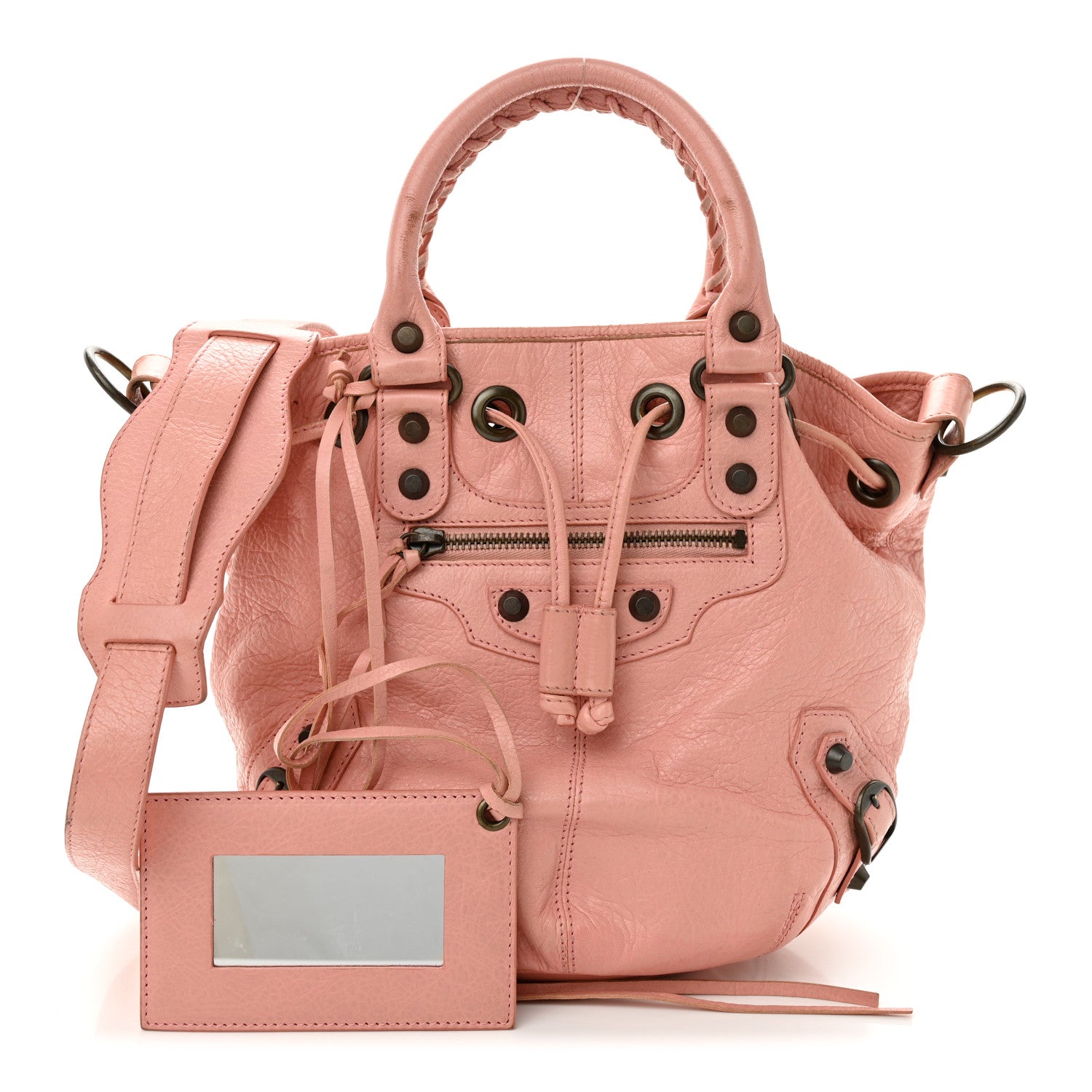 Balenciaga Agneau Classic Hardware Mini Pompon Rose Azalee 1 of 11