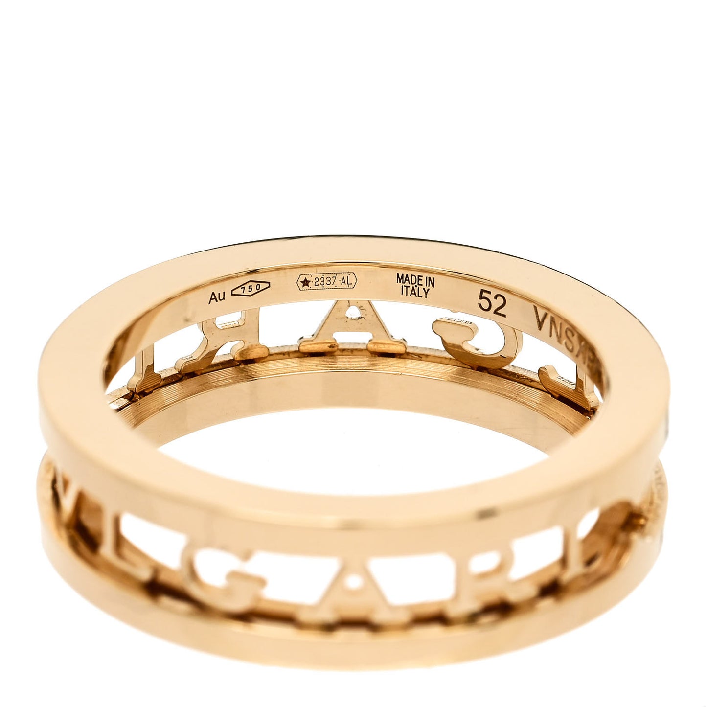 18K Yellow Gold B.Zero1 One-Band Logo Ring 52 6