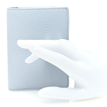 Louis Vuitton Taurillon Capucines Vertical Compact Wallet Olympe Blue 2 of 7