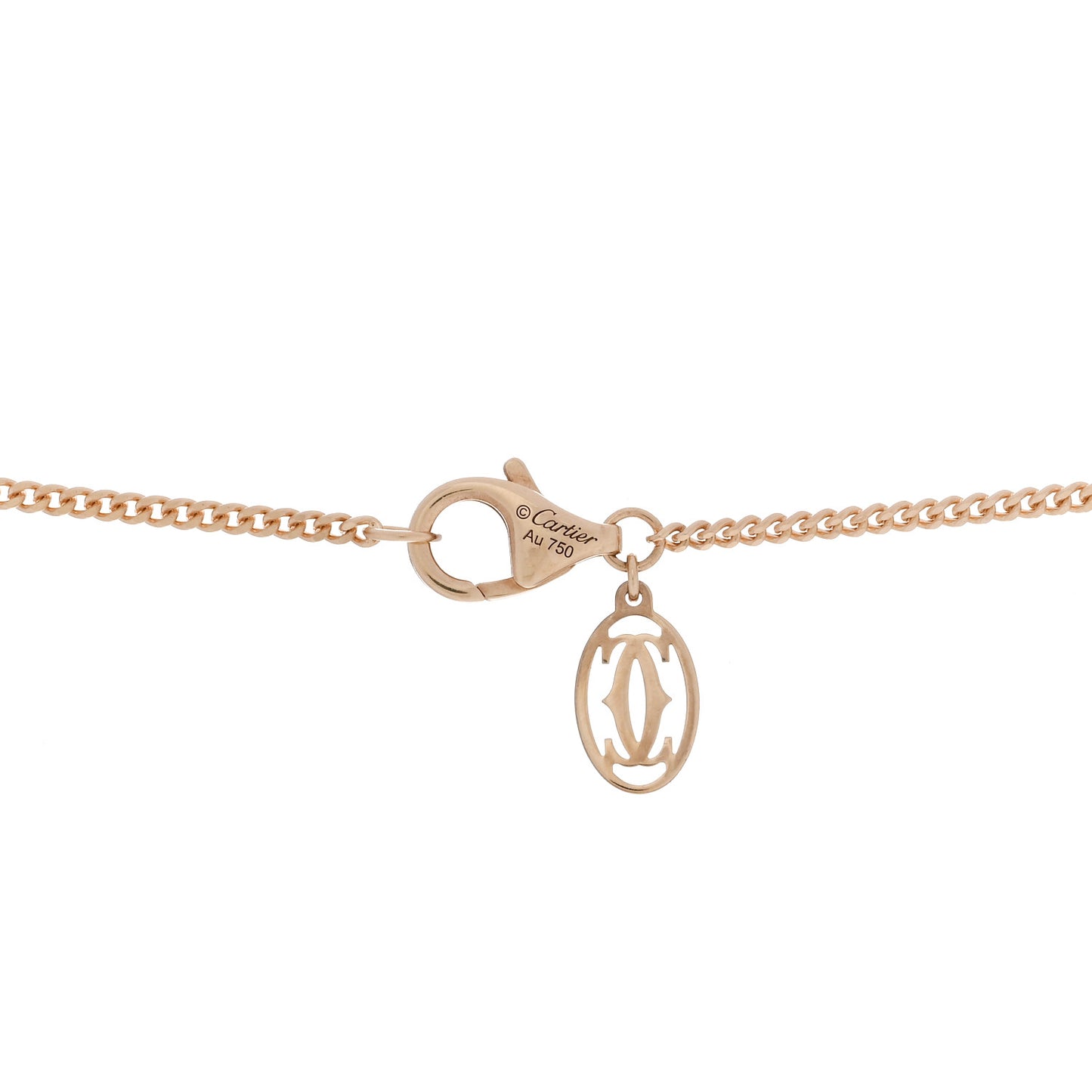 18K Pink Yellow White Gold Trinity Square Pendant Necklace