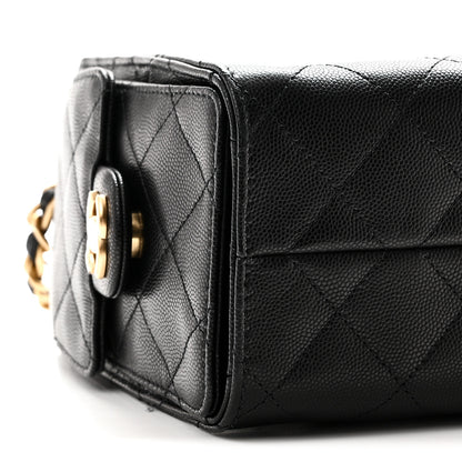 Chanel Caviar Quilted Mini Chanel 25 Handbag Black 9 of 10