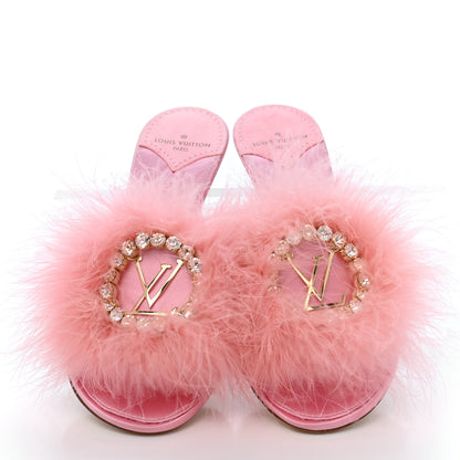 Louis Vuitton Fur Crystal LV Marilyn Mule 38 Rose 5 of 12