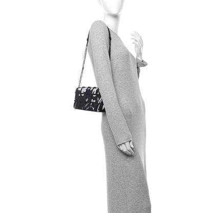 Chanel Silk Lambskin Tahiti Timeless Flap Navy White 2 of 11
