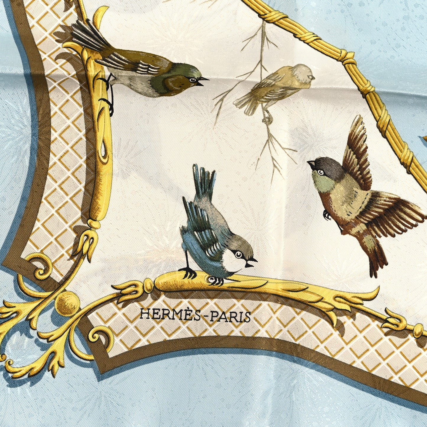 Jacquard Silk La Cle Des Champs Scarf 90