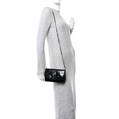 Chanel Patent Timeless CC Wallet On Chain WOC Black 2 of 14