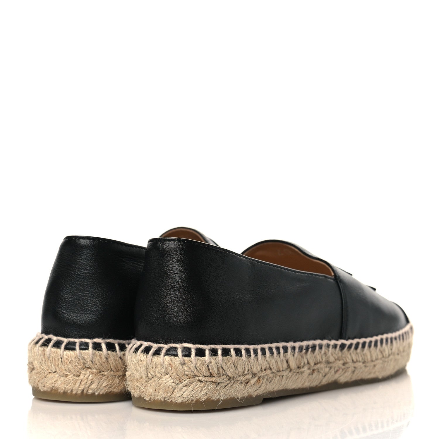 Chanel Lambskin CC Espadrilles 38 Black 4 of 10