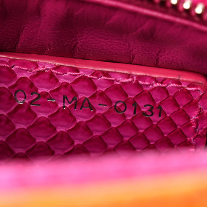 Christian Dior Snakeskin Medium Lady Dior Pink Orange 7 of 12