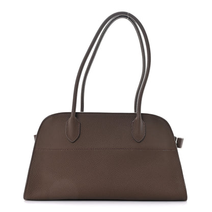 The Row Matte Grained Calfskin Margaux Shoulder 12 Dark Olive 1 of 9