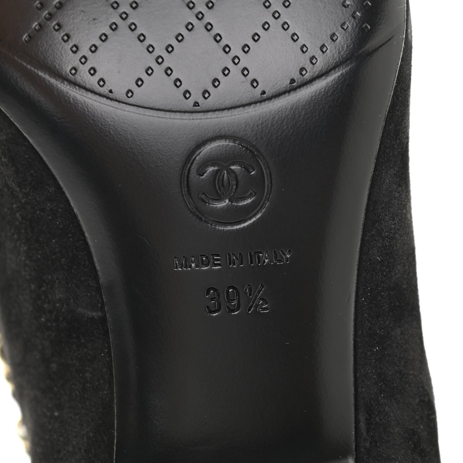 Chanel Suede Calfskin Chain CC Short Boots 39.5 Black 12 of 20