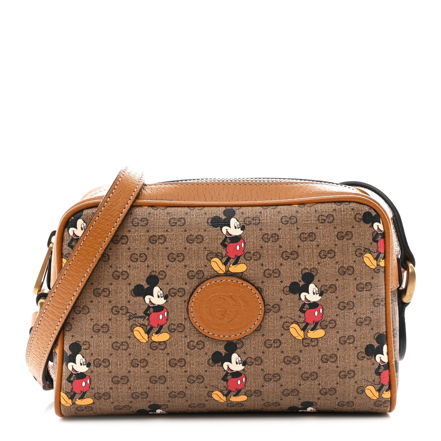 Gucci X DISNEY Mini Vintage GG Supreme Monogram Mickey Mouse Shoulder Bag Beige Vintage Sun Oil 1 of 10