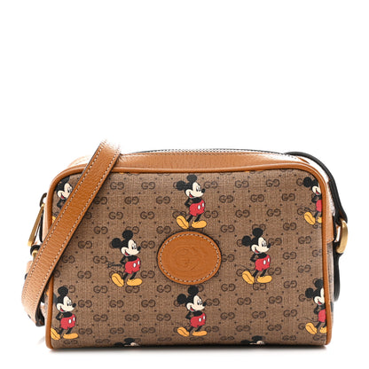 Gucci X DISNEY Mini Vintage GG Supreme Monogram Mickey Mouse Shoulder Bag Beige Vintage Sun Oil 1 of 10