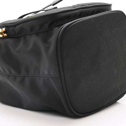 Prada Saffiano Tessuto Nylon Mini Bucket Crossbody Bag Black 10 of 11