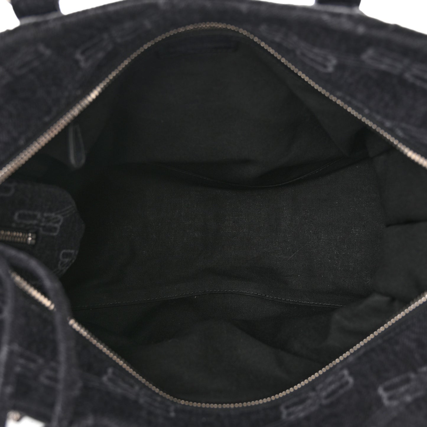 Washed Denim BB Monogram Neo Cagole City Handbag Black