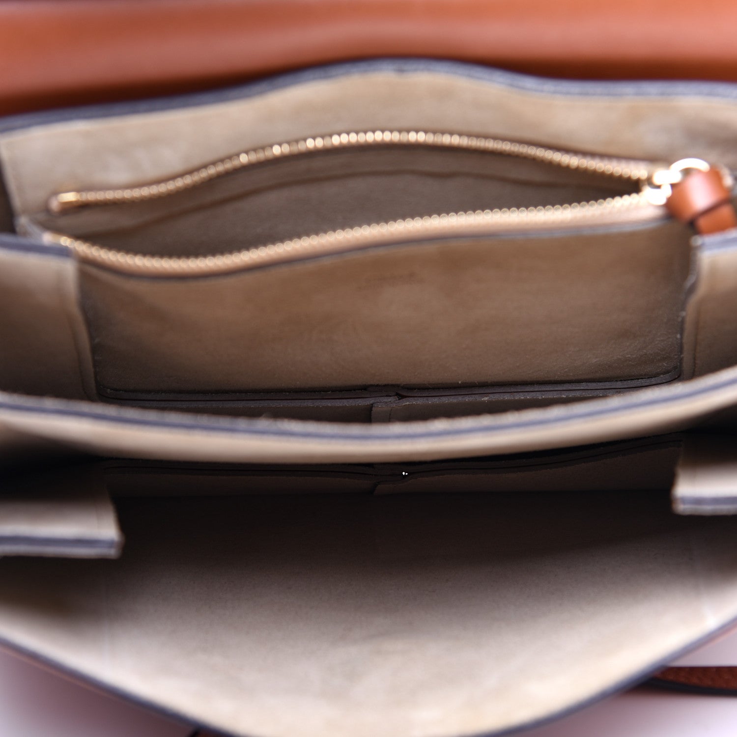 Chloe Suede Calfskin Medium Faye Shoulder Bag Tobacco 5 of 13