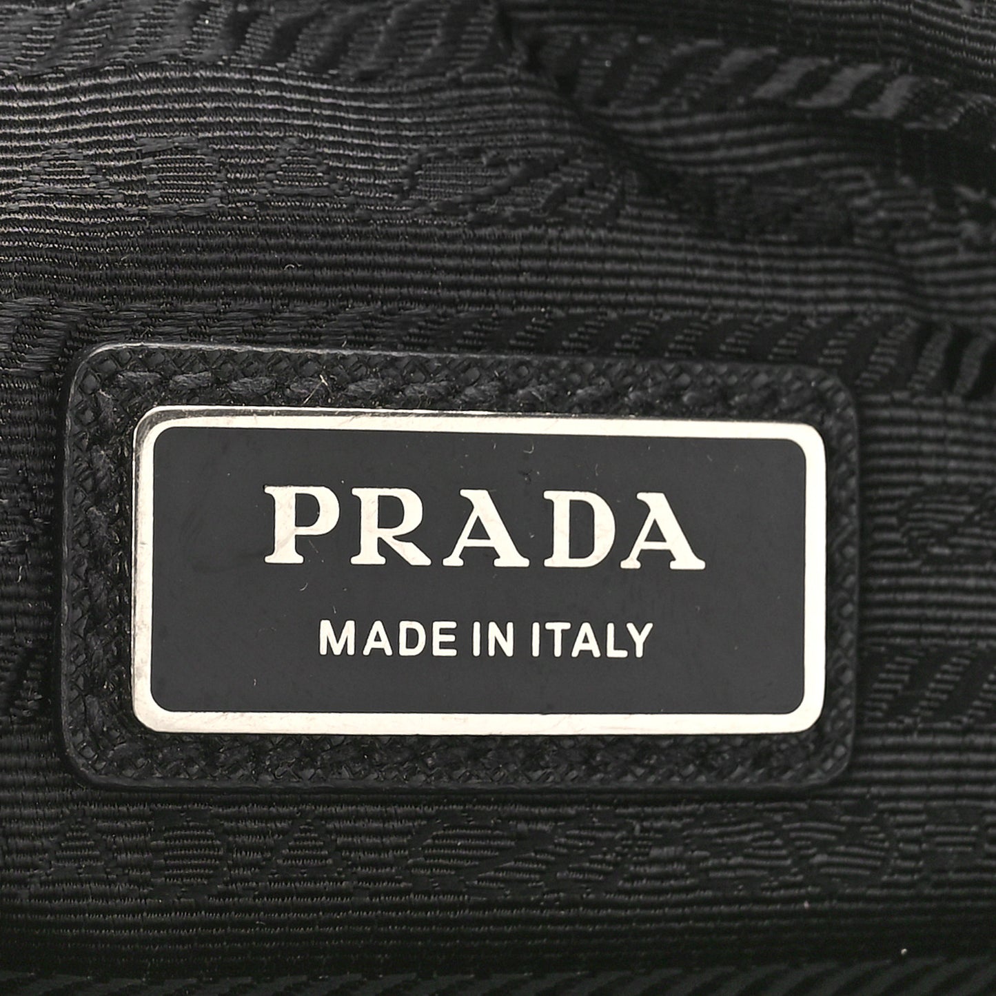 Re-Nylon Saffiano Pocket Single Snap Buckle Shoulder Bag Black
