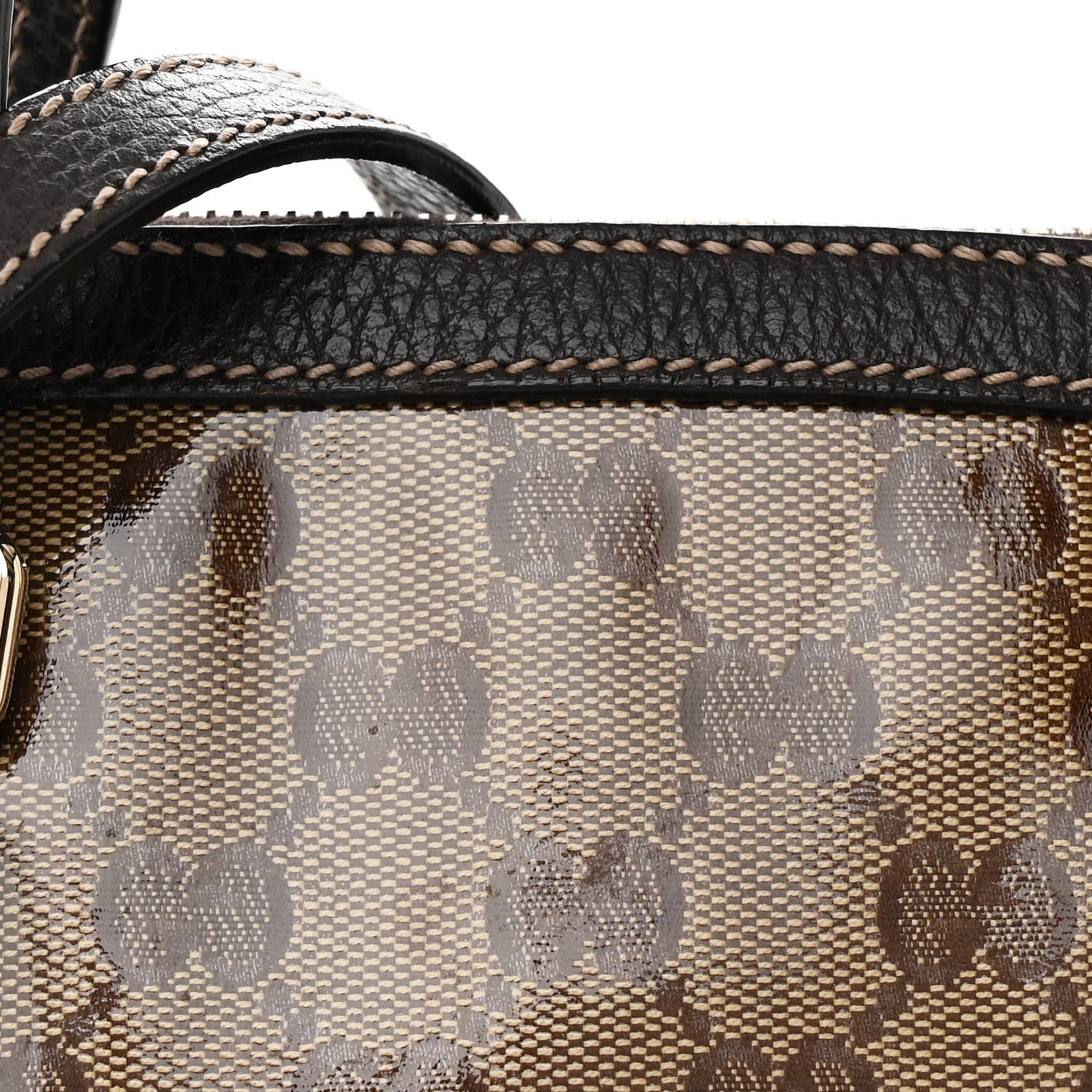 Gucci Crystal Monogram Dollar Calfskin Mini Dome Bag Beige Ebony Testa di Moro 8 of 11