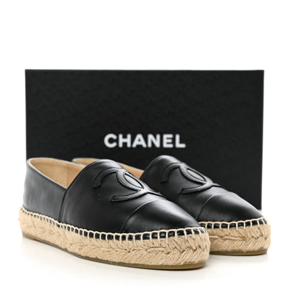 Chanel Lambskin CC Espadrilles 36 Black 9 of 9