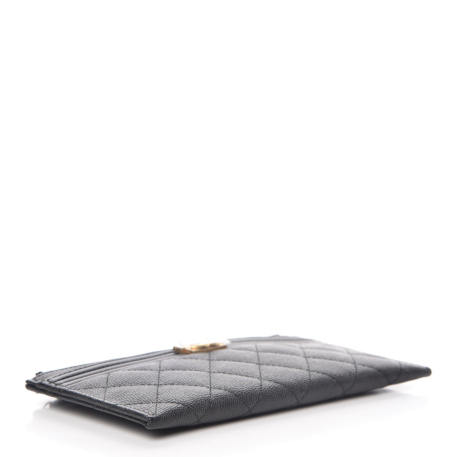 Chanel Caviar Quilted Classic Zip Boy Pouch Black 4 of 8