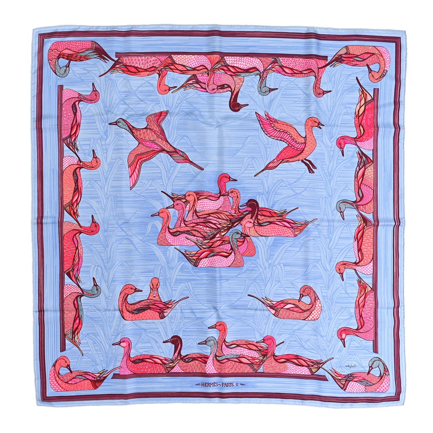 Hermes Silk La Mare aux Canards Scarf 90 1 of 3