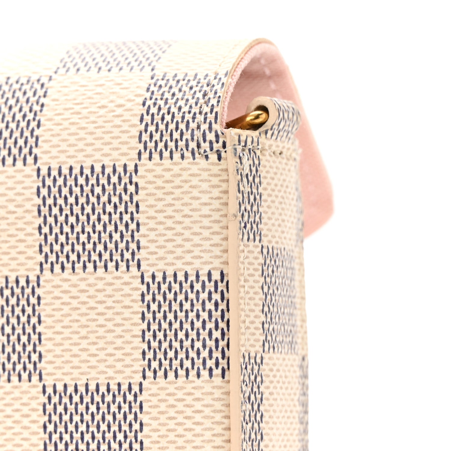 Louis Vuitton Damier Azur Pochette Felicie Chain Wallet Rose Ballerine 8 of 10