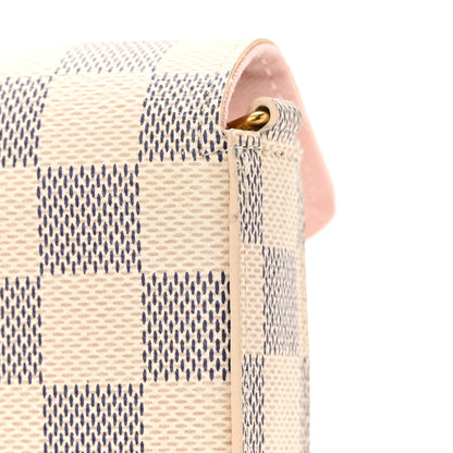 Louis Vuitton Damier Azur Pochette Felicie Chain Wallet Rose Ballerine 8 of 10