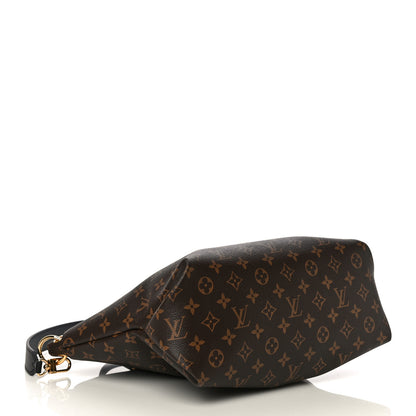 Louis Vuitton Monogram Flower Zipped Tote MM Black 4 of 9