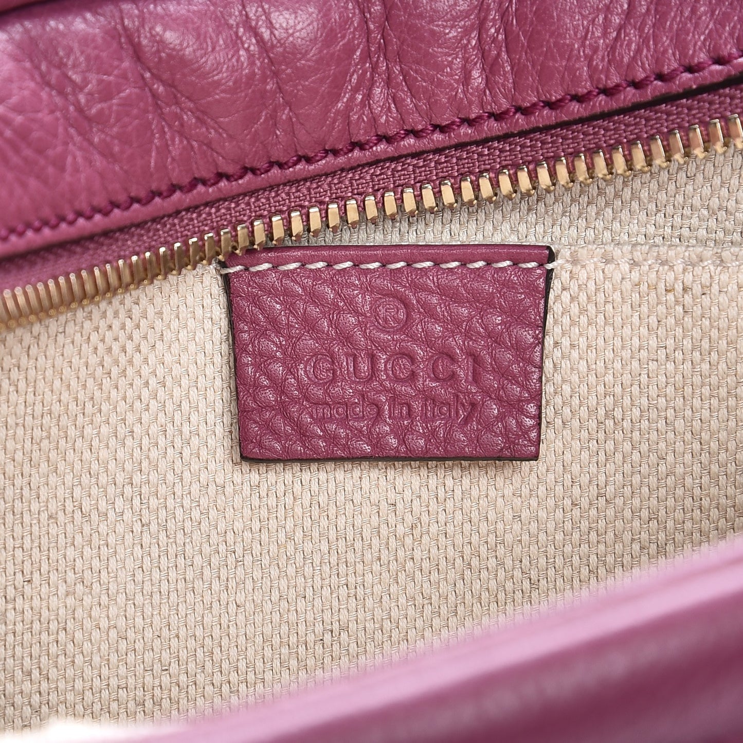 Pebbled Calfskin Small Soho Disco Bag Peonia Flower