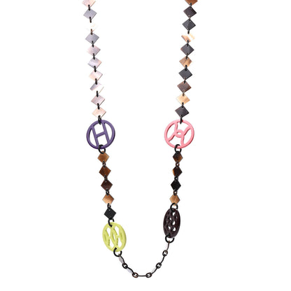 Hermes Buffalo Horn Lacquer Deva Necklace 1 of 5
