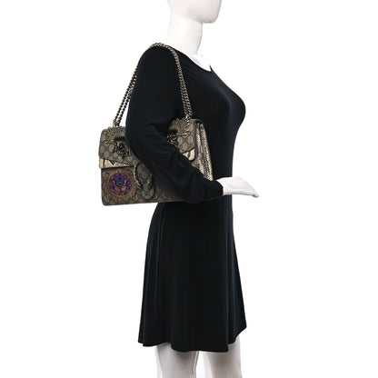 Gucci GG Supreme Monogram Snakeskin Crystal Embroidered Medium Dionysus Shoulder Bag 2 of 16
