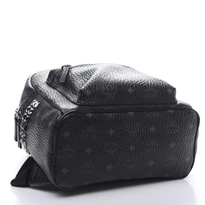 MCM Visetos Small Side Stud Stark Backpack Black 3 of 9